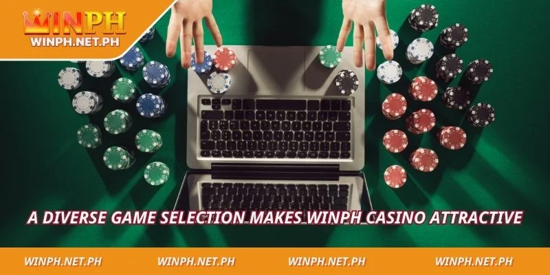 A diverse game selection makes WINPH Casino attractive