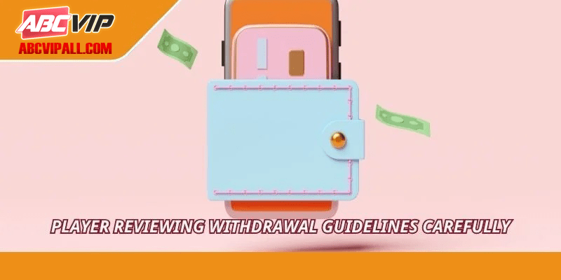 Player reviewing withdrawal guidelines carefully